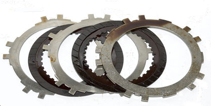 Automatic transmission clutch plates after cleanup.